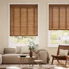 Golden Oak & Pecan Wooden Blind With Tapes - 50mm Slat