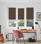 Luna Walnut 25mm Perfect Fit Pleated Blinds