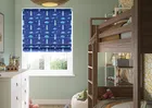 Blast Off Blue Comet - Roman Blind