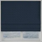 Turin Velvet Made To Measure Roman Blind Deep Blue