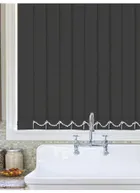 Light Filtering Black 89mm Fire Retardant Vertical Blind