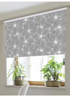 Starflower Mid Grey Floral Roller Blind