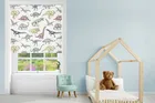 Jurassic White - Children's Blackout Roller Blind