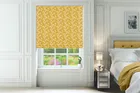 Streisand Yellow - Floral Patterned Roman Blind