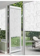Meadow Leaf Pale Grey Perfect Fit Roller Blind