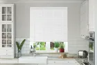 Concorde Bright White Wood Grain - 50mm Slat Faux Wooden Blind Super White Tape