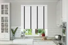 Charisma Bright White - Faux Wood Blind Black Tape