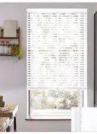High Gloss White 50mm Faux Wood Venetian Blind With Tapes