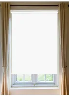 Bright White Blackout Cordless Spring Loaded Roller Blind