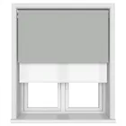 Dover Blackout Pewter Grey Motorised Double Roller Blind