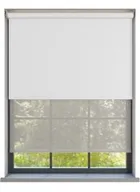 Amor Snowfall With Haze Soft Grey Double Roller Blind