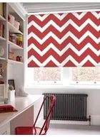 Chevron Red Roller Blind