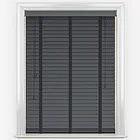 Dalby Bamboo Barsa Dark Grey With Jet Tapes Wooden Venetian Blind