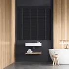 Chroma Faux Wood Blind With Smoke Ladder Tapes