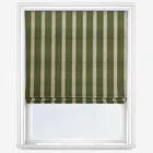 Emily Bond Parasol Stripe Fern Green Roman Blind