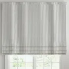Ante Decor Burgess Printed Cotton Stripe Made To Measure Roman Blind White Black