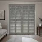 Ash Grey Full Height Plantation Shutters Blinds Uk