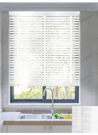 Gloss Lily White Real Wood Venetian Blind With Tapes