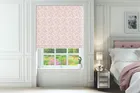 Streisand Pink - Floral Patterned Roman Blind