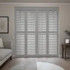 Dove Grey Full Height Plantation Shutters Blinds Uk