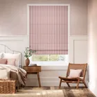 Hand Painted Stripe Rose Pink Roman Blind