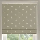 Ante Decor Woof Printed Cotton Made To Measure Roman Blind Beige Cream