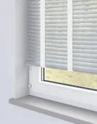 Aquawood White Grain Faux Wooden Blind With Tape - 50mm