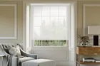 Dun White - Textured Voile Roller Blind