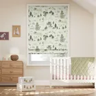 Winnie The Pooh Forest Green Roman Blind