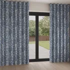 Laura Ashley Summerhill Midnight Navy Wave Curtain Blinds Uk