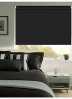 Black Blackout Grip Fit® No Drill Roller Blind