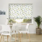 Leaves Slate Blue Roman Blinds