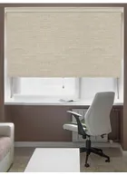 Grey Linen Blackout Cordless Spring Loaded Roller Blind