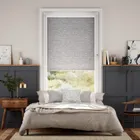 Perfect Fit Turin Blackout Brushed Silver Roller Blind