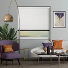 Origin White Black Bottom Bar Cordless Roller Blind