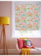 Tropical Flamingo Stone Floral Roller Blind