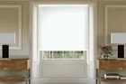 Isabelle White - Shadow Pattern Roller Blind