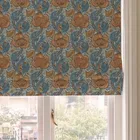 House Llewelyn-bowen Down The Dilly Printed Velvet Made To Measure Roman Blind Cerulean