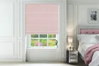 Lauper Pink - Basketweave Roman Blind
