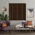 Fired Walnut Wood Blind With Coffee Ladder Tapes