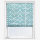 Orla Kiely Jumbo Linear Stem Aqua Roman Blind