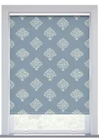 Jl X Sanderson Ottoman Flowers Blackout Dove Blue Roller Blind