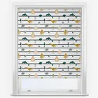 Sonova Studio Ocean Stripe Teal And Ochre Roller Blind