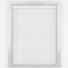 Woodlux Fine Grain Brilliant White With Tapes Faux Wood Venetian Blind