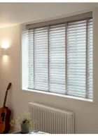 Pigeon Grey Real Wood Venetian Blind With Tapes