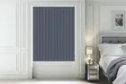 Hannah Navy - Moisture Resistant Blackout Vertical Blind