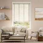 Antique Beige & Putty Faux Wood Blind - 50mm Slat