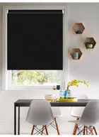 Linen Black Blackout Grip Fit® No Drill Roller Blind
