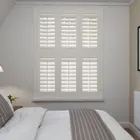Tradechoice Linen White Tier On Tier Plantation Shutters Blinds Uk