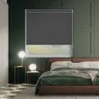 Bedtime Midnight Grey No Drill Roller Blind